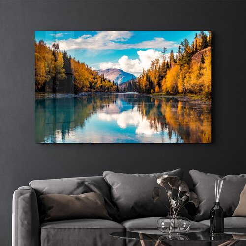 WALLXPERT OGLS-1128 - Vi&scaron;enamenska Tempered Staklena Slika 35 x 55 cm Cene