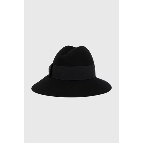 Patrizia Pepe Volnen klobuk črna barva