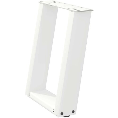  Noge za stolić U-oblika 2 kom bijele 38x(42-43) cm čelik Slike
