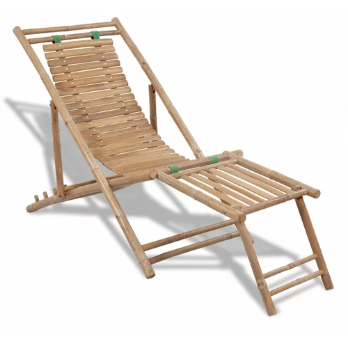  stolica s naslonom za noge bambus