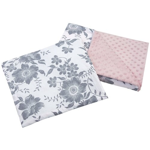 Medi Partners Quilt 55x75 + pillow 35x30 cotton + minky – Berry + pink Minky Cene