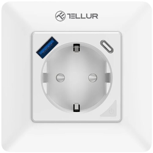 Tellur PAMETNA WIFI UTIKAČ, 3600W, 16A, PD20W, USB 18W, OČITAVANJE ENERGIJE, BIJELA, (08-tll331531) Cijene