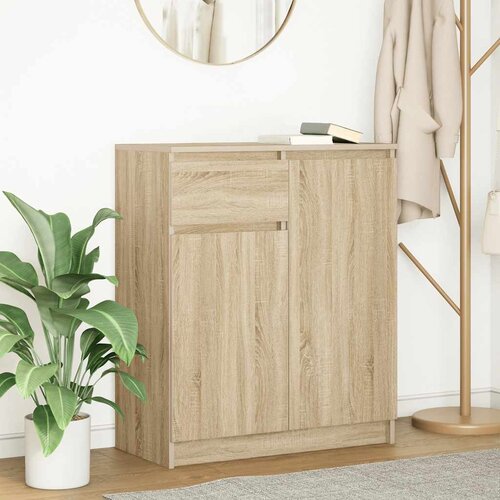 vidaXL Komoda s predalom sonoma hrast 71x35x84 cm inženirski les Cene