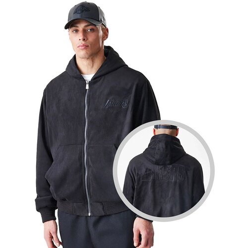 New Era Los Angeles Lakers Suede Black Hooded jakna Cene