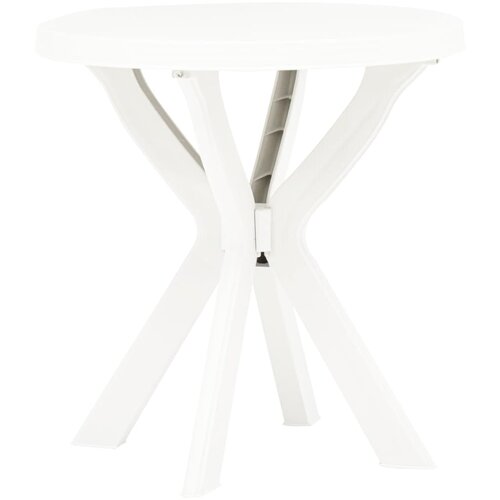 VidaXL Bistro stol bijeli &amp;Oslash; 70 cm plastični Slike