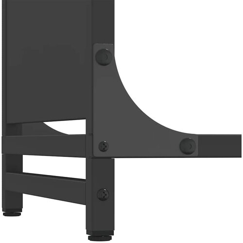  Stalak za drva crni 60x28x65 cm hladno valjani čelik Slike