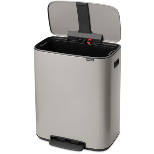 Brabantia Svetlo siv jeklen ko&amp;scaron; za smeti s pedalom 60 l Bo &amp;ndash; Slike