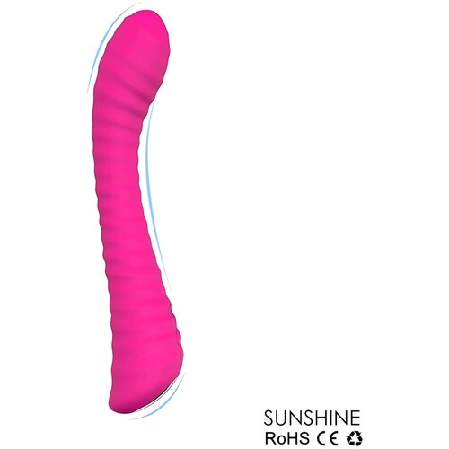 Sex HD sunshine - vibrator z žlebovi za točko g (roza) Slike