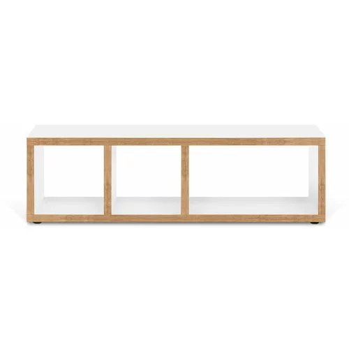 TemaHome Bijelo-smeđi TV stol Berlin, 150 x 45 cm