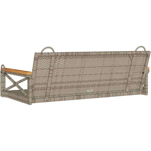 VidaXL Klupa za ljuljanje siva 109 x 62 x 40 cm od poliratana Slike