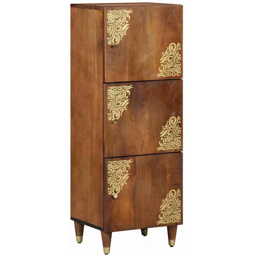  Highboard s policom Smeđa 40 x 33 x 110 cm Čvrsto drvo manga Cijene