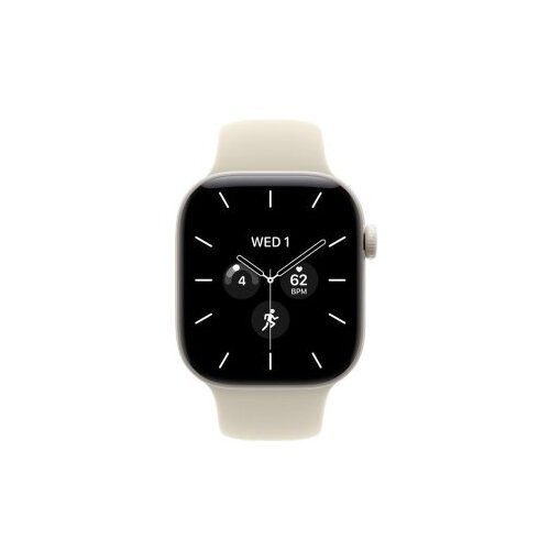 Apple watch series 12 gps + cellular 42mm pearl white ceramic case with sand sport band - s/m (MJGW4WF/A) Cene