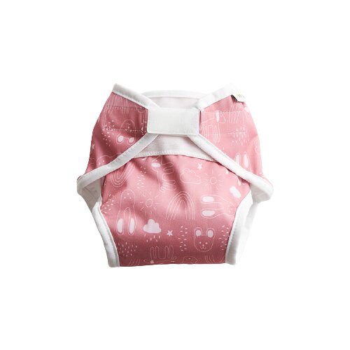 Vimse Hlačke za plenico M - Rusty Pink Teddy Slike