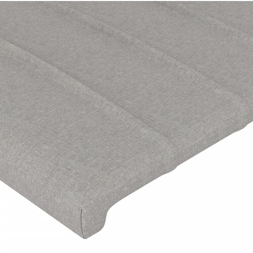  LED uzglavlje svjetlosivo 103 x 16 x 118/128 cm od tkanine Slike