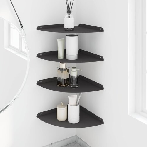  Lebdeća polica s policom s pohranom 4 pcs Crna 30 x 30 x 2 cm Slike