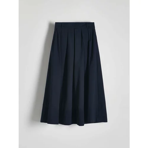 Reserved - Lepršava midi suknja - mornarsko plava