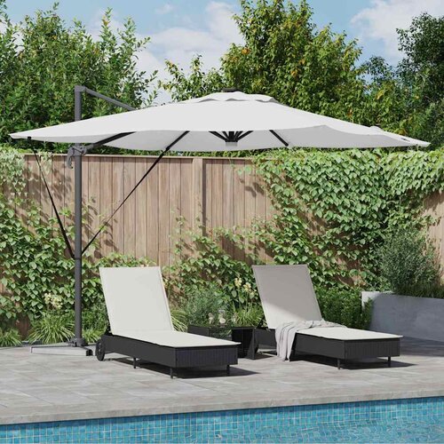 Roma Suncobran Bež 286 x 284 x 270 cm Aluminij i poliester Slike