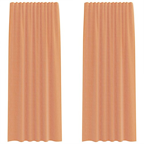 VidaXL Voile zavjese s džepovima za &amp;scaron;ipke 2 kom terakota - Terakota 140 x 245 cm 1 s džepovima za &amp;scaron;ipke Slike