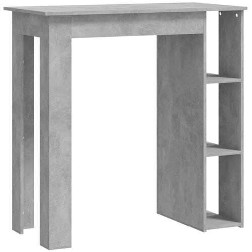 VidaXL Barska miza s polico betonsko siva 102x50x103,5 cm iverna pl., (20624856) Slike