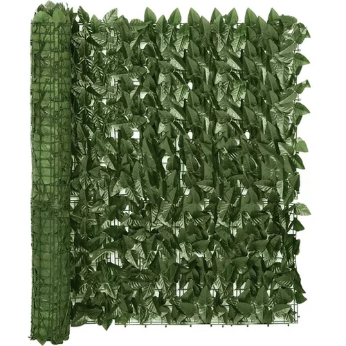  Balkonsko platno s temno zelenim listjem 500x100 cm