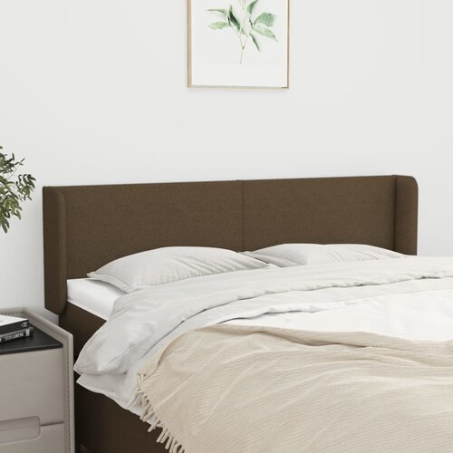 vidaXL Vzglavje z ušesi temno rjav 147x16x78/88 cm blago Cene