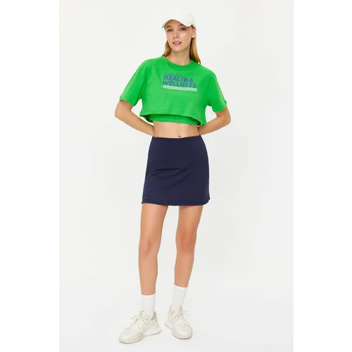 Trendyol Light Green Crop 2 Layer Sports T-Shirt