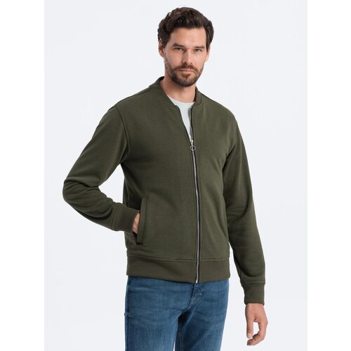 Ombre Unzipped cotton men&amp;#039;s sweatshirt bomber - maroon Slike