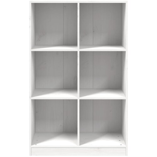 Regal za knjige bijeli 70 x 33 x 110 cm od masivne borovine Slike