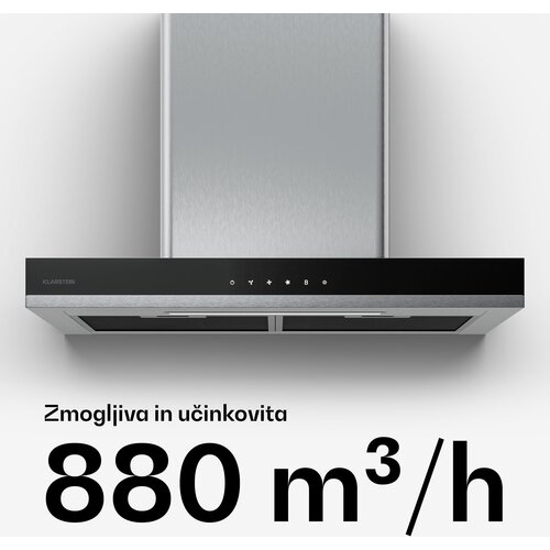Klarstein Verosteel napa 60 cm, Elegantna, minimalistična, močna, Energijski razred A++, 881,6 m&amp;sup3;/h Slike