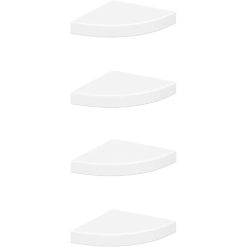  Plutajuće kutne police 4 kom bijele 25 x 25 x 3,8 cm MDF Slike