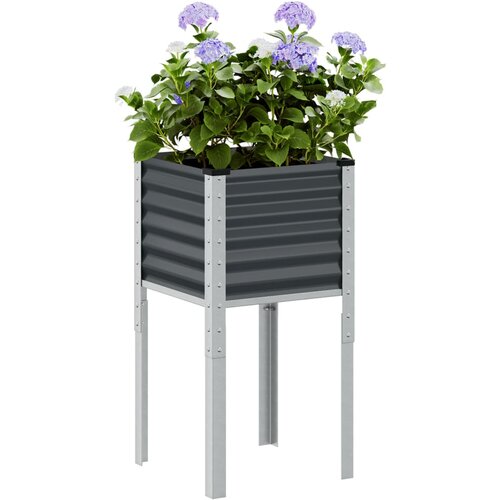 vidaXL Vrtno korito antracit 45x45x88 cm jeklo Cene