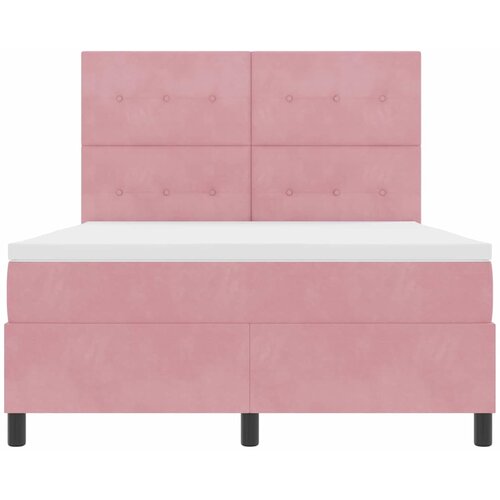  LED Box Spring Krevet Ružičasta 140 x 190 cm Bar&amp;scaron;un Slike