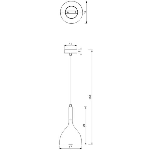  Luster na sajli NOAK 1xE27/15W/230V bela/hrom Slike