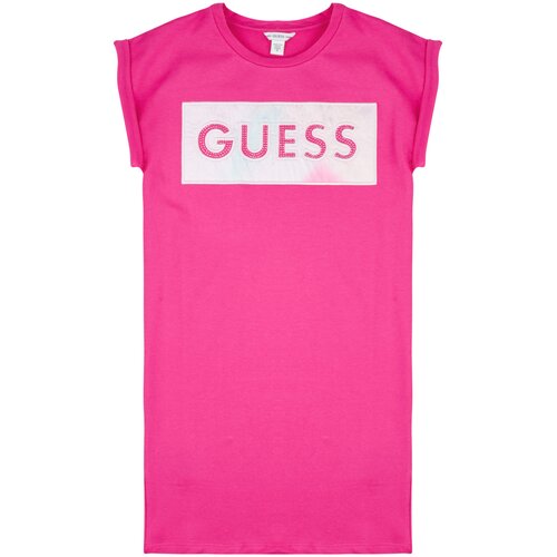 Guess STRETCH BABY TERRY SS DRESS Ružičasta Slike