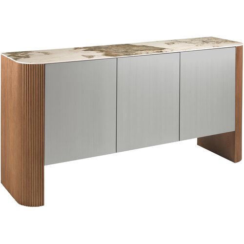 Angel Cerd&amp;aacute; Bivak srebrni les, oreh in porcelanast marmornat vrh, (21327957) Slike