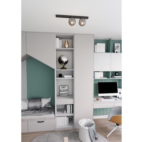  plafonsko svetlo fit 2xE14/10W/230V crno/sivo Slike