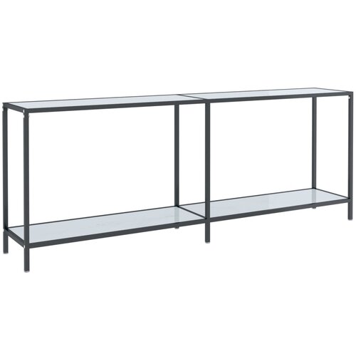 Maison Chic konzolna miza - miza ob steni bela 200x35x75,5 cm kaljeno steklo, (21786344) Slike