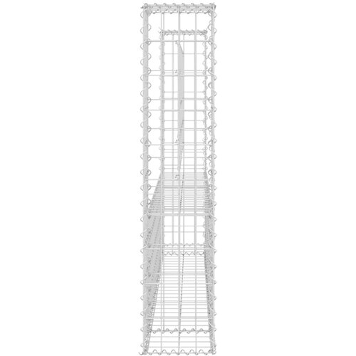  Gabionska ko&amp;scaron;ara U-oblika s 2 stupa 140 x 20 x 100 cm željezna Slike