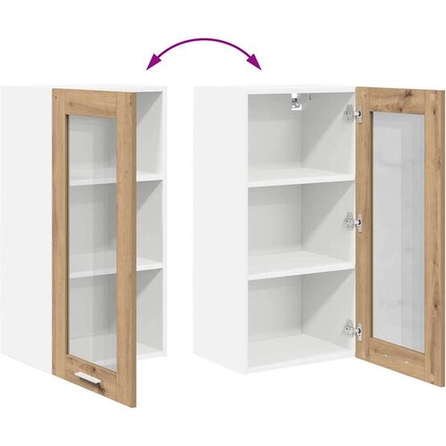 VidaXL viseći ormarić riga 2 pcs umjetnički hrast 40 x 31 x 80 cm Slike