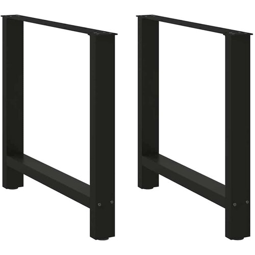 vidaXL noge kavne mizice črna 2 kosa 80x(72-73) cm jeklo Cene