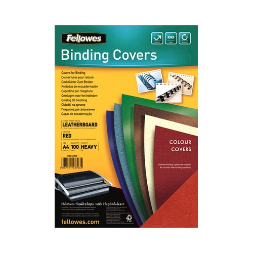 Fellowes karton za koričenje 5370305 250gr. A4, crvena Slike