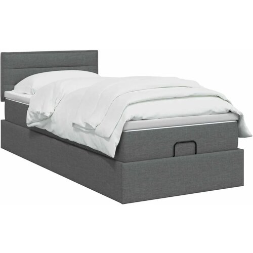  Krevet od pjene s madracem i LED-om Tamnosiva 90 x 190 cm - Tamnosiva 90 x 190 cm Dizajn linija Slike