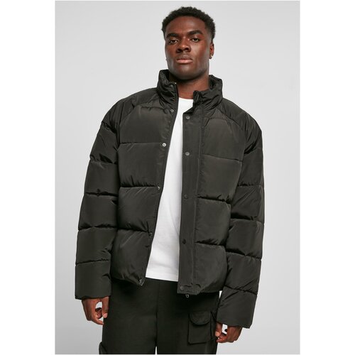 Urban Classics Plus Size Raglan Puffer Jacket black Slike