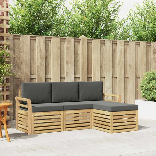  Set vanjskih sofa 4 pcs Bijela i antracit 193,5 x 122,5 x 73 cm Cene