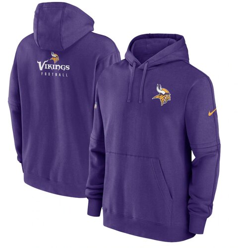 Nike minnesota vikings club sideline fleece pullover pulover s kapuco Cene
