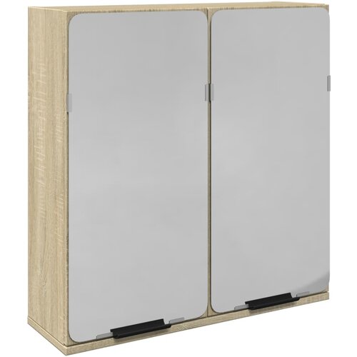 Maison Chic Kopalniška omarica - Kopalniški kabinet z ogledalom sonoma hrast 64,5x20x66,5 cm, (21794854) Cene
