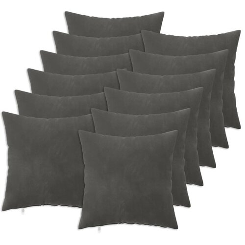 VidaXL Jastuk s jastukom HEERLEN 12 kom. Tamnosiva Bar&amp;scaron;un - Tamnosiva 40 x 40 cm 12 Slike