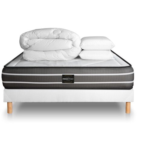 Prestige literie Celoten paket za posteljo - Vzmetnica 140x190 cm + Vzmetni okvir z letvami (komplet) + 2 vzglavnika + Prevleka - Exclusive, (21614327) Cene