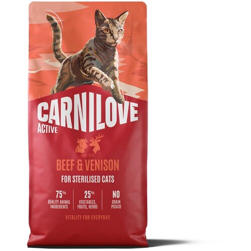 Carnilove Cat Active Adult Sterilised, briketi - govedina in divjačina 6 kg Cene