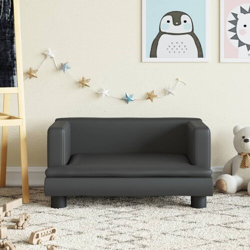 VidaXL Dječja fotelja crna 60 x 40 x 30 cm od umjetne kože Slike